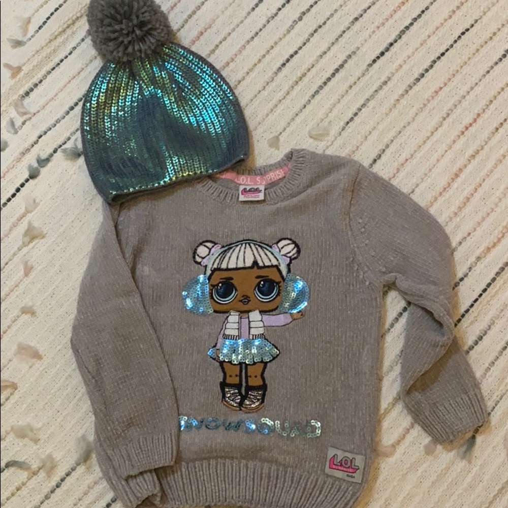 LOL Snowsquad kids sweater & GAP beanie